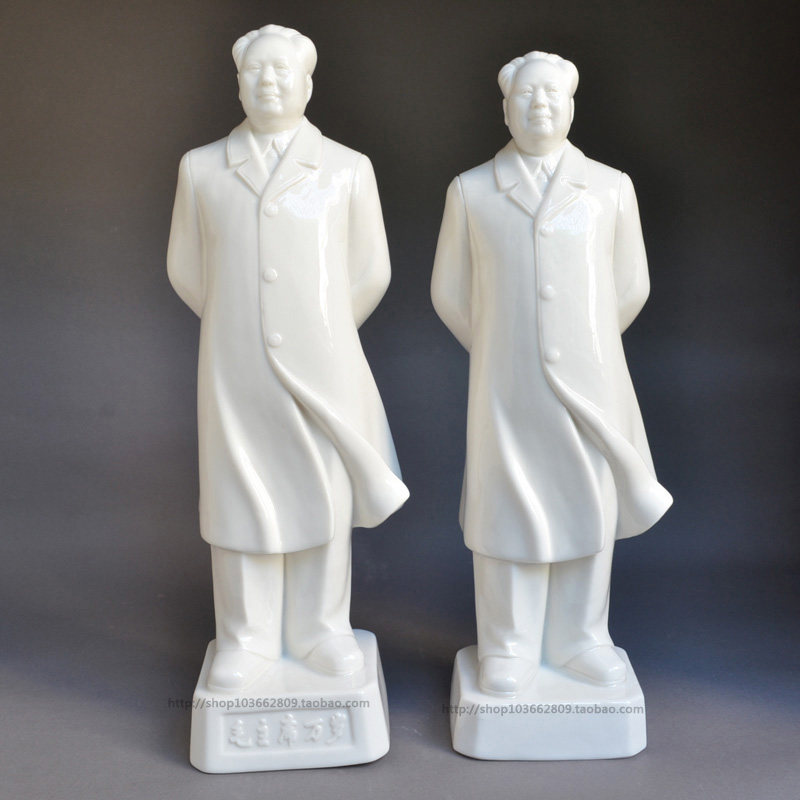 陶瓷毛主席全身站像雕像伟人摆像客厅白瓷毛泽东站立雕像桌面摆件