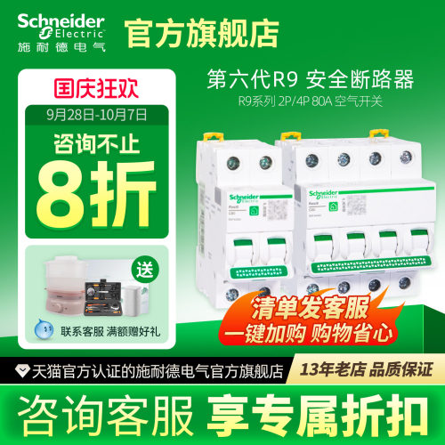 施耐德电气80A空气开关