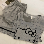 睡衣女薄款 少女风可爱HelloKitty卡通家居服 短袖 夏季 2025新款