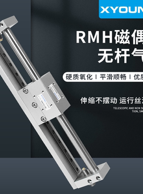 RMH25X300磁偶式无杆气缸RMH25X500-S磁耦合无杆气缸RMH25X600-S