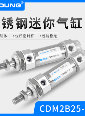 XYOUNG气动不锈钢迷你气缸CDM2B25-50带磁迷你气缸CM2B25-125Z