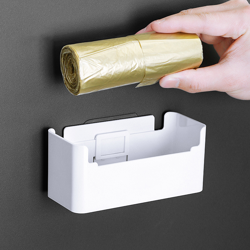 垃圾袋收纳盒壁挂方便袋收集器袋子抽取整理N储物盒厨房塑料袋收