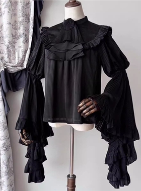 黑色花嫁礼服lolita连衣裙op洋装洛丽塔重工公主裙哥特风两件套女