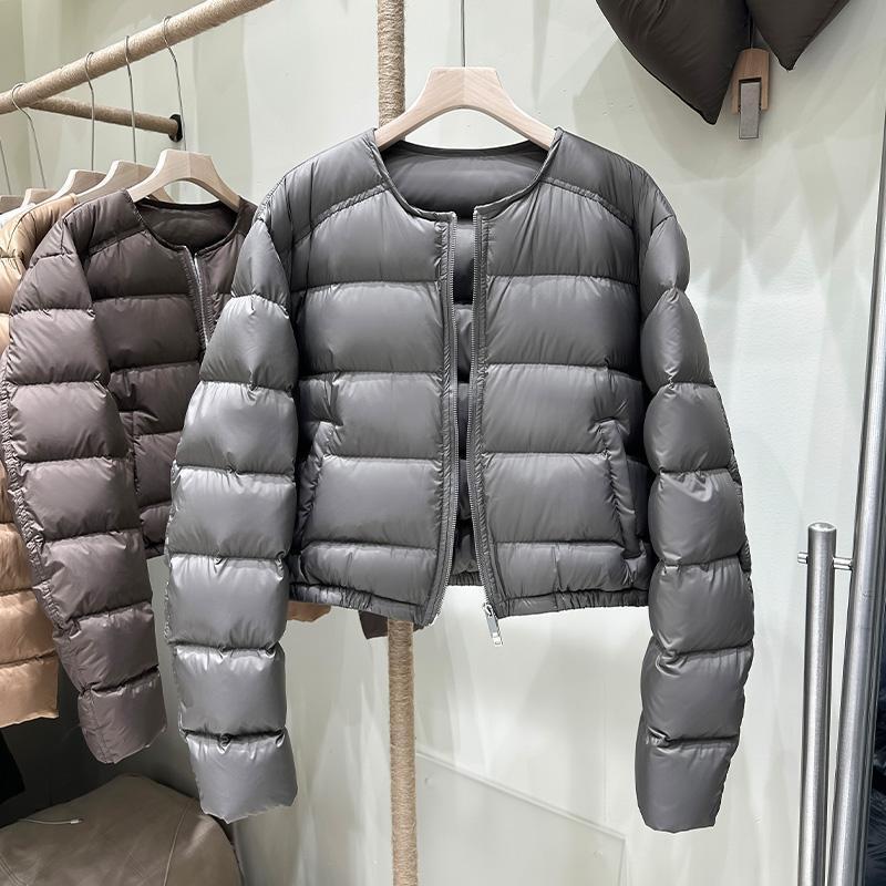 圆领短款棉服女新款秋冬季2026年百搭新款小个子面包服棉服外套潮