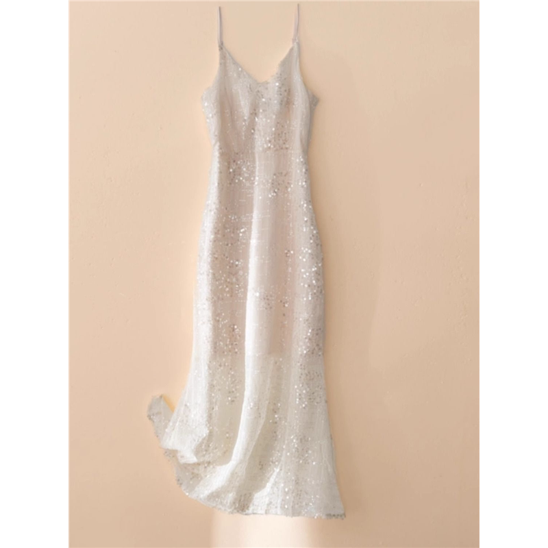 叛逆千金风连衣裙女夏季2025新款名媛生日宴会亮片晚礼服平时可穿