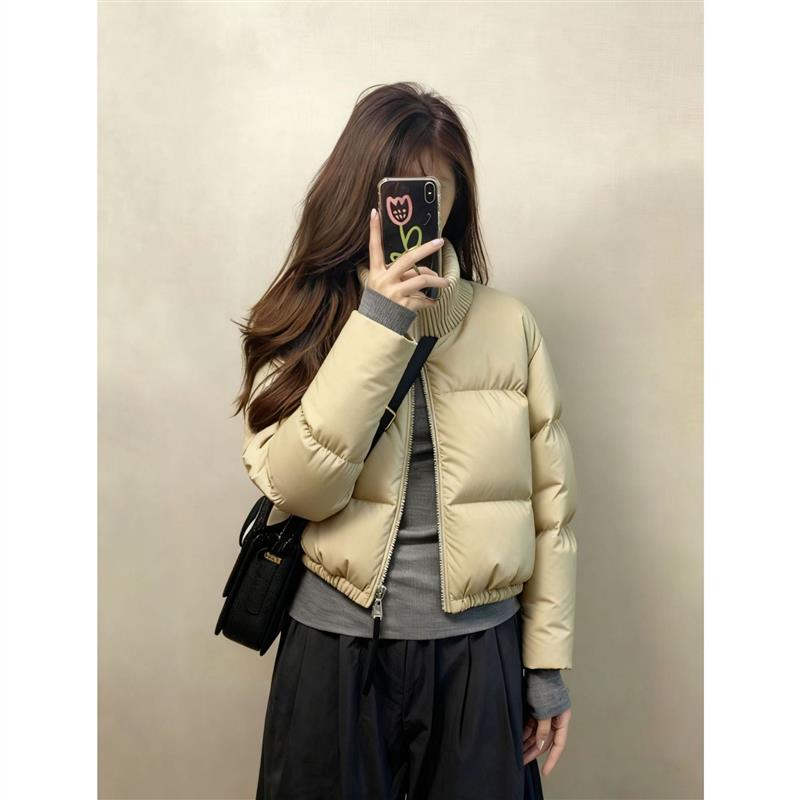 短款棉服女装冬季2026年新款时尚保暖高级感小个子立领面包服女