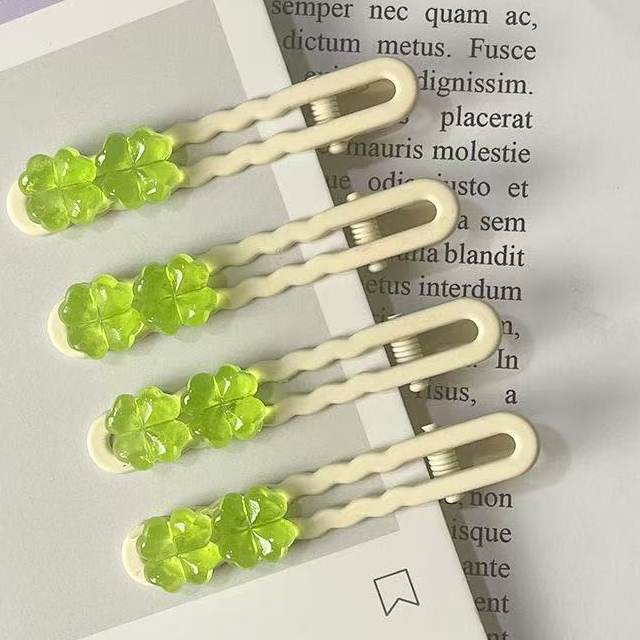 果冻樱花四叶草发卡刘海发饰