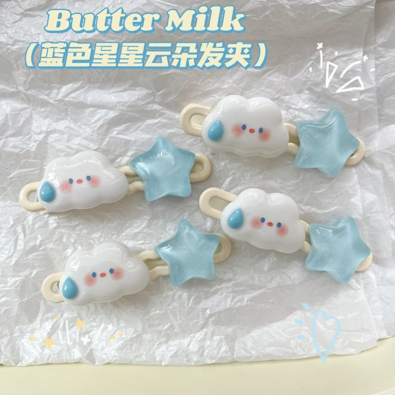 星星云朵鸭嘴夹卡通刘海边夹
