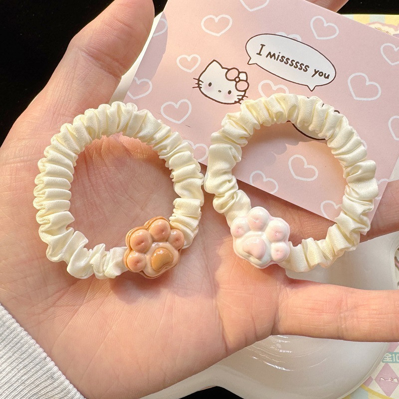 可爱猫爪发圈少女发绳
