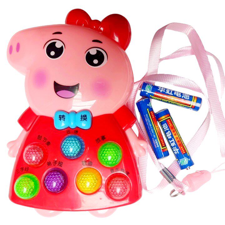 佩佩猪打地鼠故事机掌上游戏机挂绳早教机启蒙益智迷你幼儿童玩具