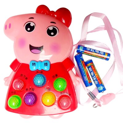 佩佩猪打地鼠故事机掌上游戏机挂绳早教机启蒙益智迷你幼儿童玩具