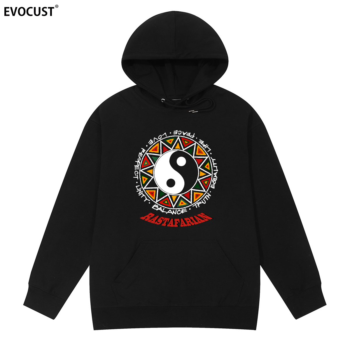 雷鬼rasta reggae八卦街头文化牙买加音乐复古怀旧字母连帽卫衣