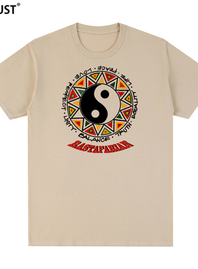 雷鬼rasta reggae八卦街头文化牙买加音乐复古怀旧字母短袖T恤