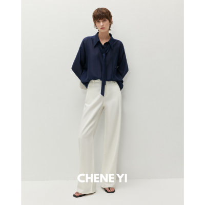 【正在补单/请先加购】ROW风莱赛尔棉混纺直筒设计感白色牛仔裤女