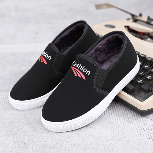 冬季防水棉鞋女加绒加厚懒人鞋