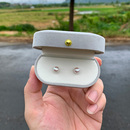 18K金耳环925纯银耳饰正圆强简约精致诸暨 天然淡水akoya珍珠耳钉