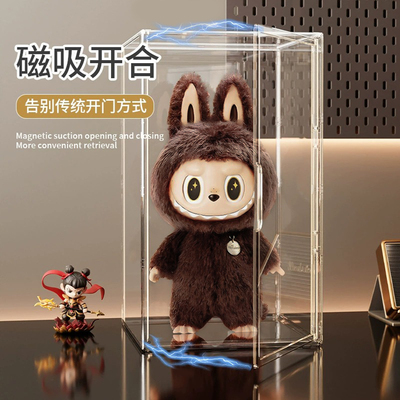 zimomo展示柜透明可开门磁吸设计