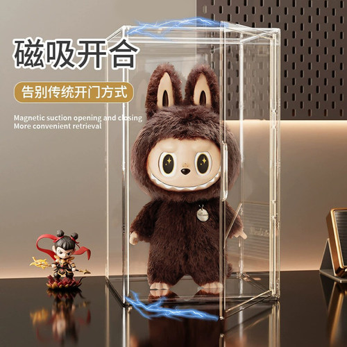 zimomo展示柜透明可开门磁吸设计