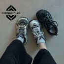 【CHES&KINLYN】真皮休闲运动登山鞋女户外厚底大头丑萌老爹鞋