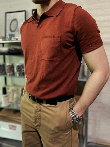 柴米意式马球Polo衫knit shirt美式复古纯棉针织T恤阿美咔叽夏季 - 封面