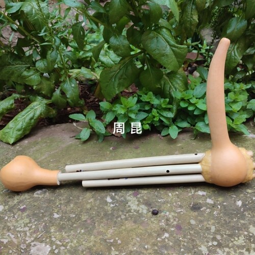 葫芦笙云南摩梭铜片五管周昆芦笙