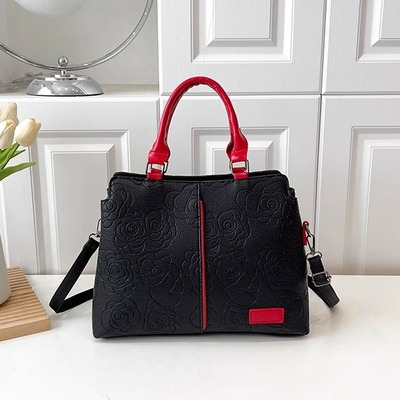 女士真皮质感手提包单肩斜挎包