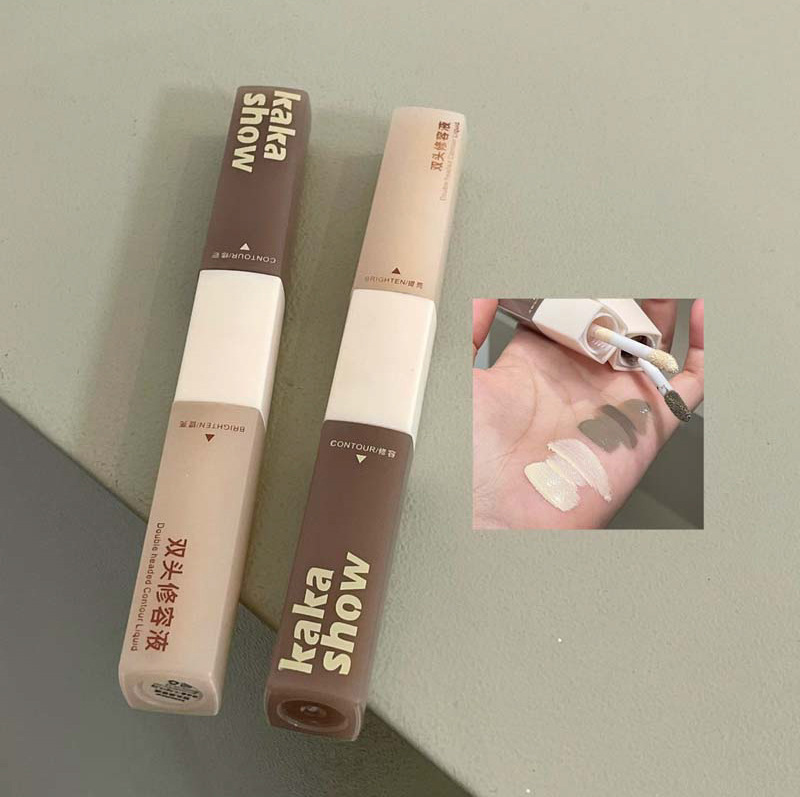 双头修容液持妆不易脱妆修容阴影高光提亮立体膨胀服帖水润修容液