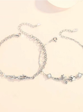 荆棘玫瑰情侣手链女男一对小众设计高级感森系树枝手环情人节礼物