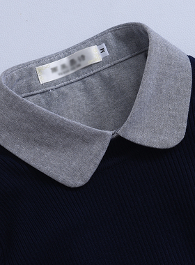 可爱圆领衬衫假领子女百搭装饰衬衣领纯棉加厚秋冬打底灰色假两件