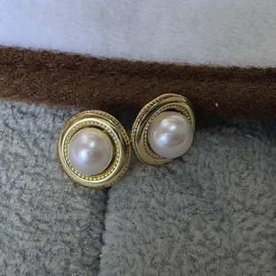 可选 6.5 多款 925银镀18K金 皮光极亮 7mm淡水AK极微瑕珍珠耳钉