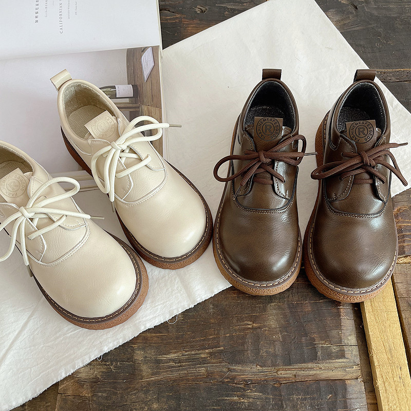 森女复古小皮鞋女文艺jk制服鞋圆头丑萌鞋学生鞋春秋单鞋平底女鞋