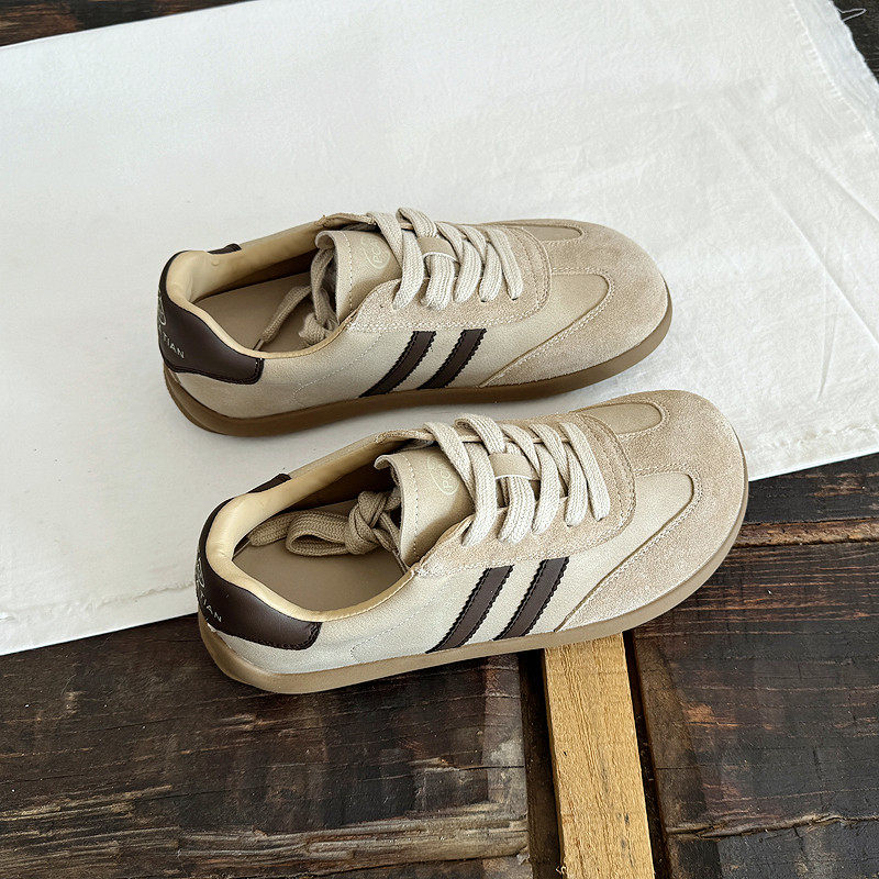 软底磨砂真皮德训鞋女2025新ins百搭平底鞋休闲板鞋牛皮勃肯女鞋,女鞋,德训鞋,淘宝优惠券,粉丝福利购,淘宝优惠卷