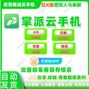 24h自动发掌派云手机众享欢畅青春精英兑换码 周月卡30天新开续费