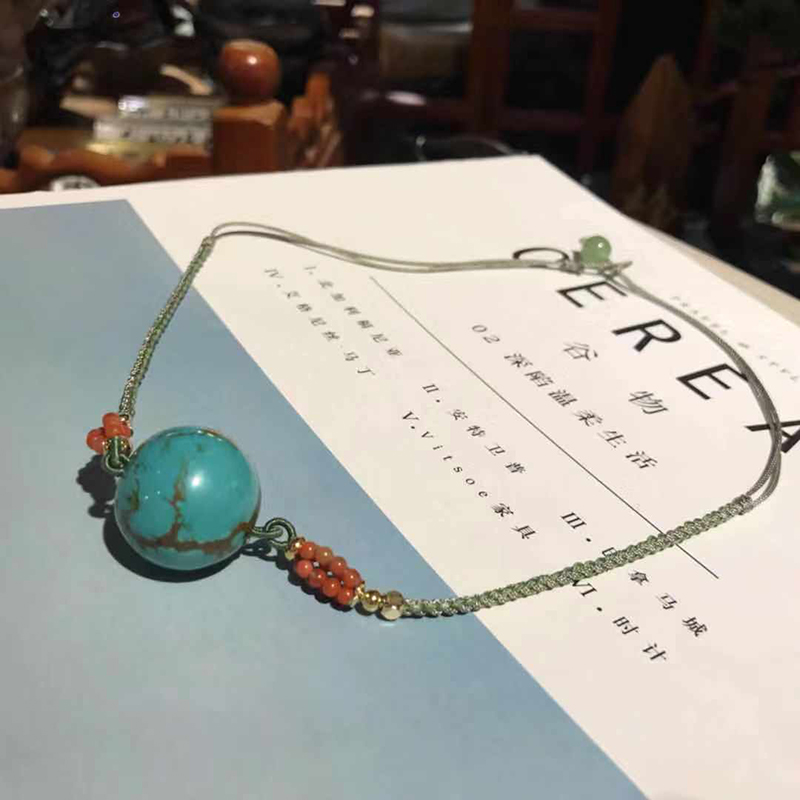 手工编织吊坠绳锁骨链颈链挂绳蜜蜡南项链绳翡翠玉坠绳子简约细款