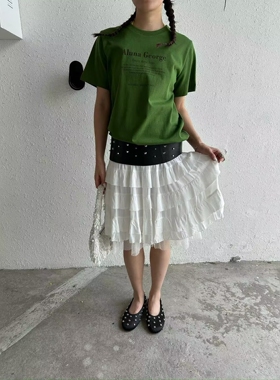 TRUST ME2026夏季清新文艺小英文印花宽松百搭洋气圆领短袖T恤女