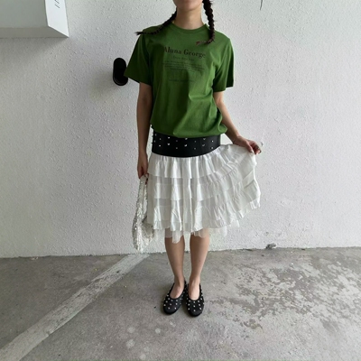 TRUST ME2026夏季清新文艺小英文印花宽松百搭洋气圆领短袖T恤女