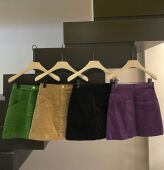 TRUST 显瘦高腰灯芯绒短裙女 复古ins简约百搭修身 ME2025秋季 韩版