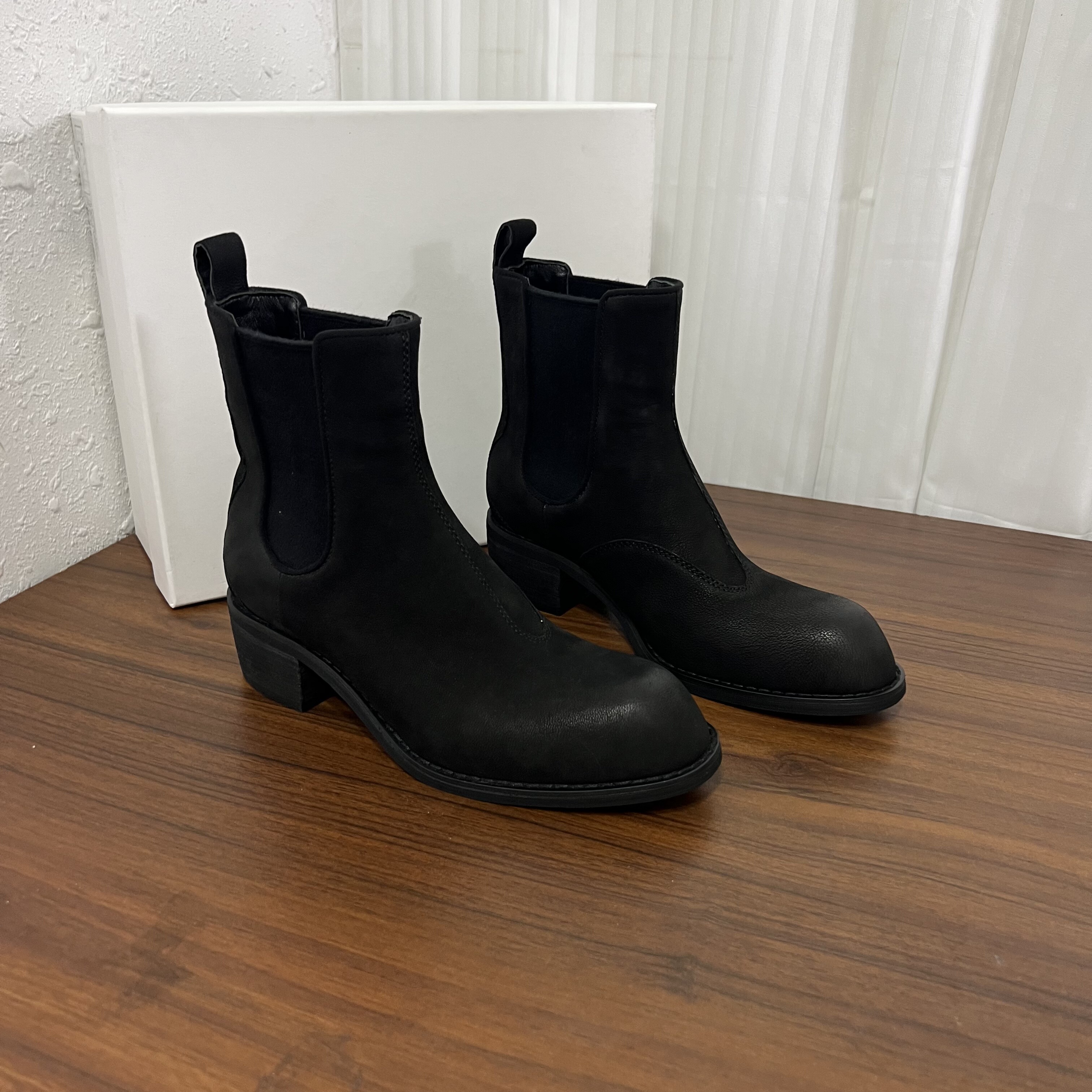 外贸订单断码清仓福利35/36 全羊皮保暖气质百搭马靴