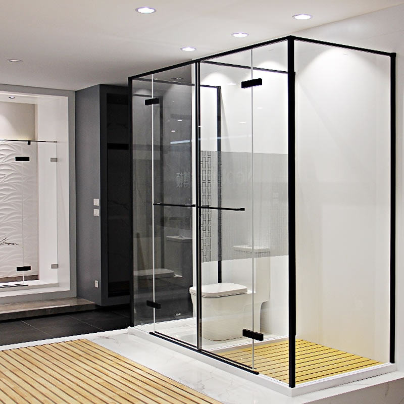 莱博顿t形不锈钢淋浴房开门卫生间沐浴房浴室玻璃门隔断nph1252