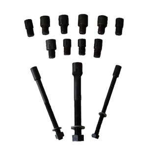 锚杆拉拔仪锚具拉力计夹具外圈保护套拉杆转接头加长杆三片钢筋