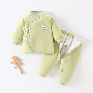 新生婴儿衣服春秋冬初生0薄夹棉3月保暖棉衣分体冬装套装宝宝棉服