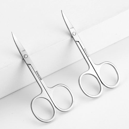 修眉剪刀眉毛鼻毛修剪器不锈钢尖头美容剪睫毛化妆小剪子美妆专用