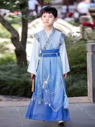 男童汉服春秋中国风侠客古装国学服男孩帅气少爷服演出服儿童唐装