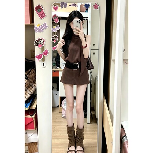 夏季美拉德风收腰显瘦连衣裙