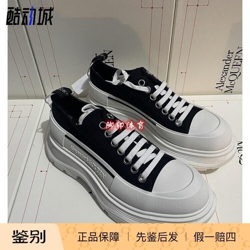 AlexanderMcQueen麦昆厚底帆布鞋