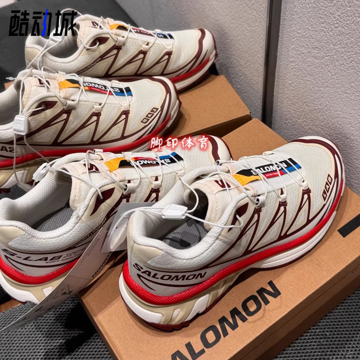 SALOMON萨洛蒙XT-6白红色跑鞋
