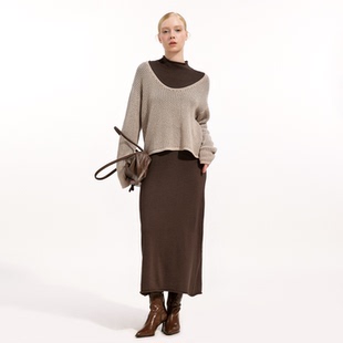 艺之卉两件套毛衫 连衣裙疗愈松弛感羊毛长裙2025冬新款