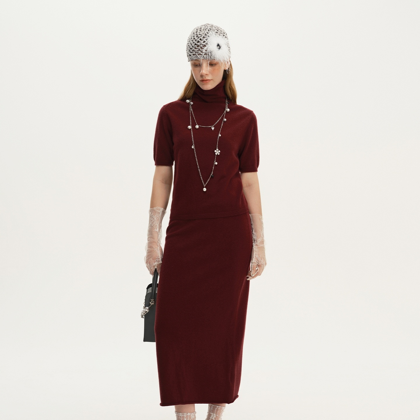 时尚艺之卉绵羊毛针织套装