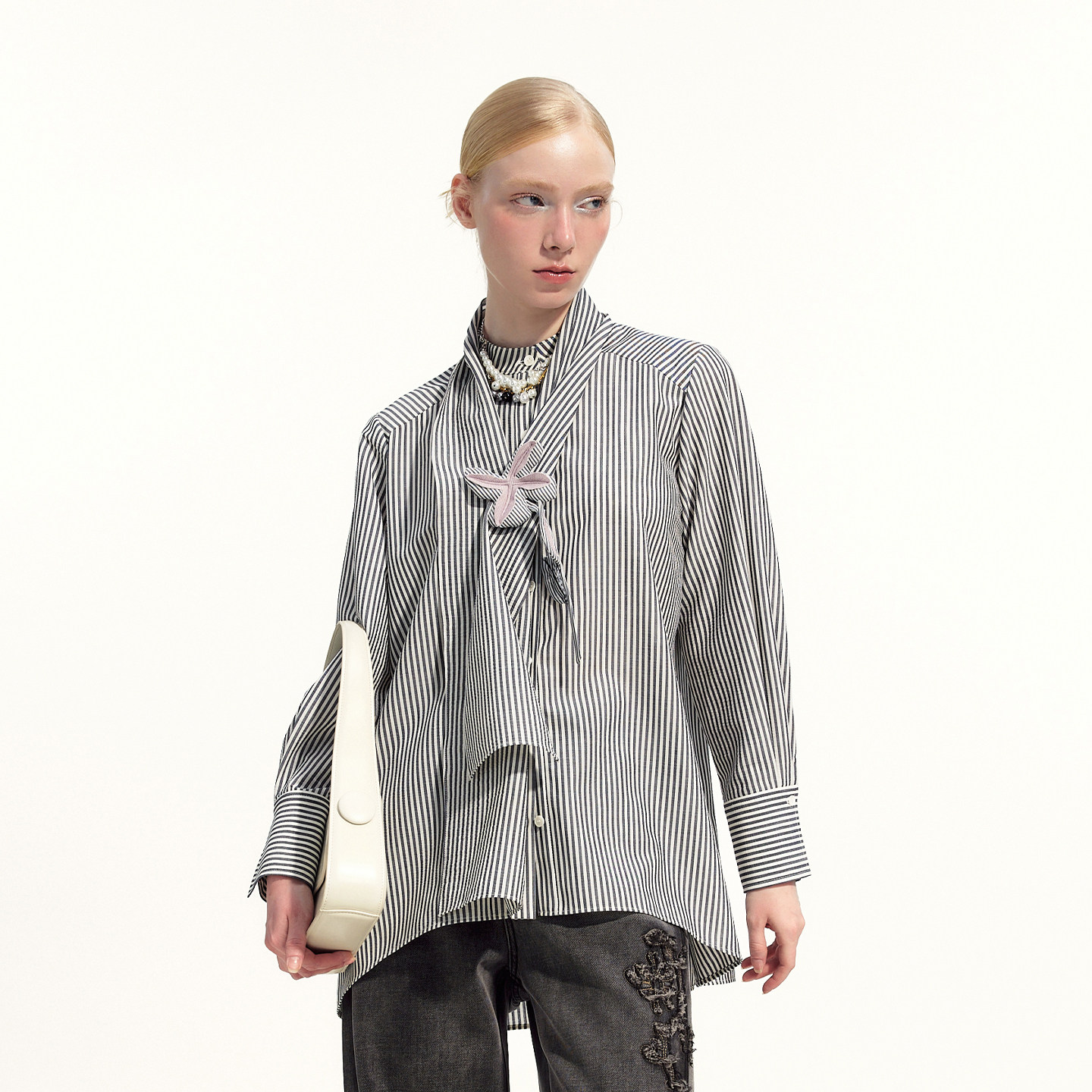 艺之卉松弛休闲衬衫条纹上衣