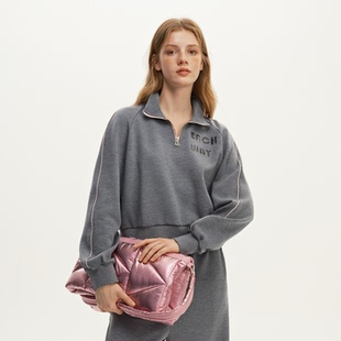 环保竹纤料 套头上衣 艺之卉row系卫衣2025秋新品 休闲运动风短款